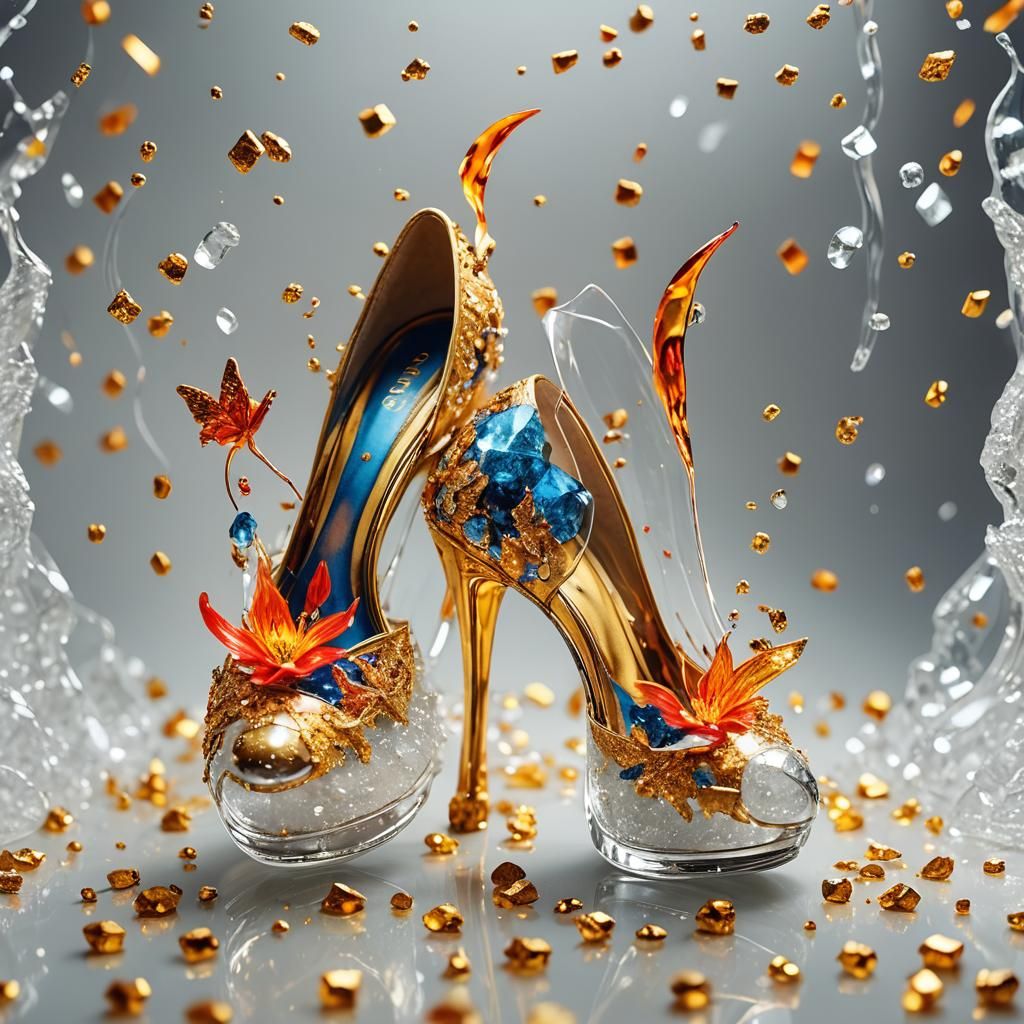 Fire and Ice Fairies in Glass Shoes
