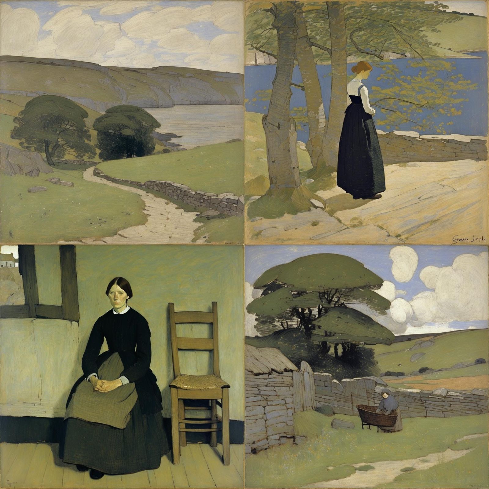 Introspective Portrait Reminiscent of Gwen John