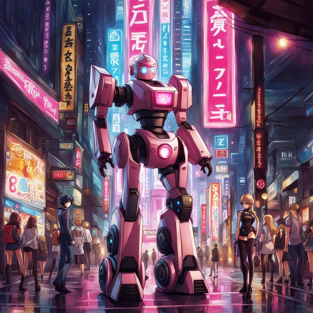 Robot Barbie in Anime Style