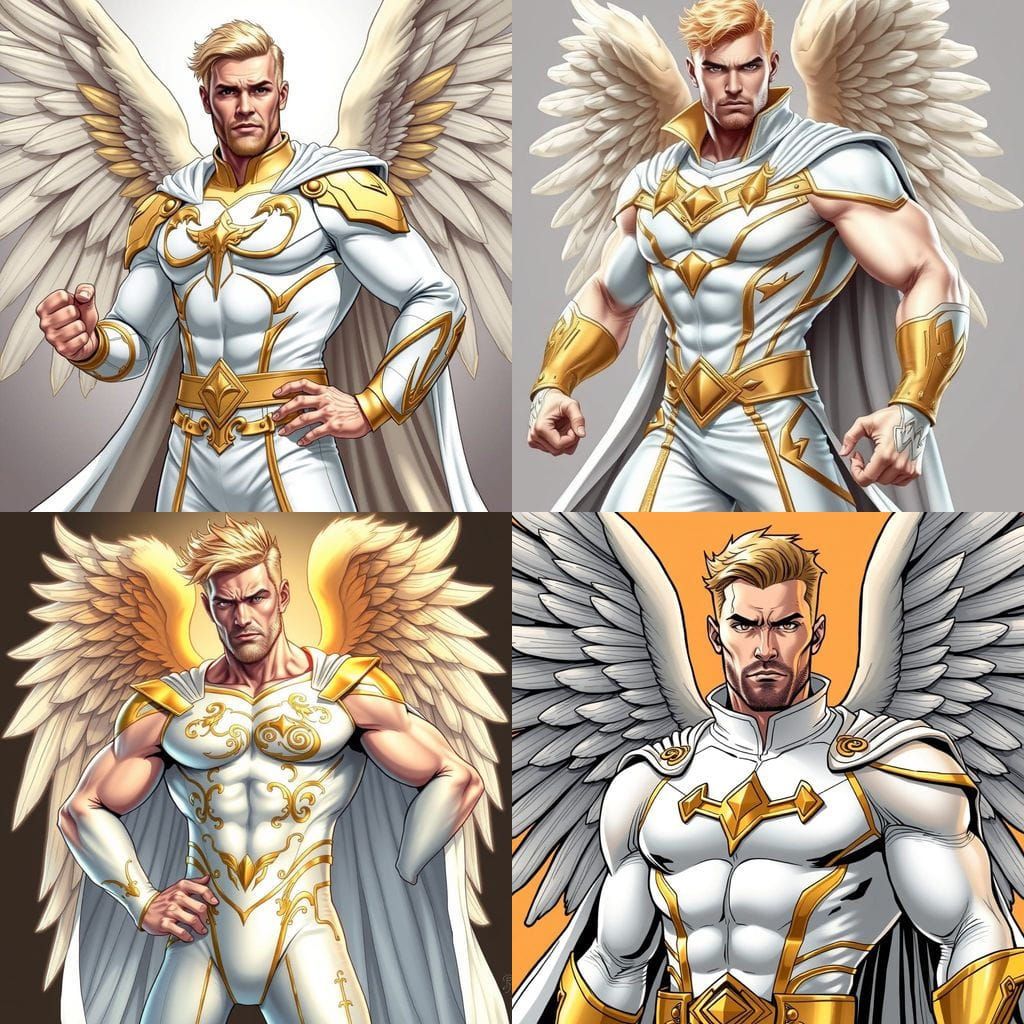 Majestic Comic Book Hero Reveals Angelic Wings