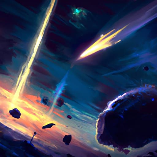 Epic Meteor Digital Matte Painting