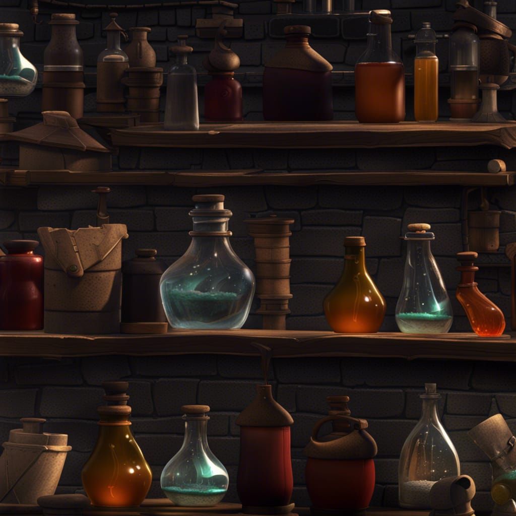 Potions Shop Render in Unreal Engine