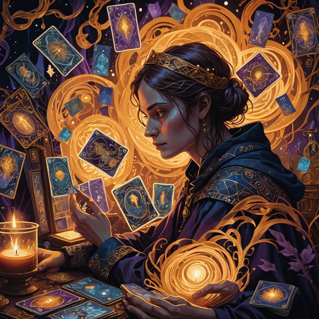 Eerie Digital Art: Artist Creating AI Tarot Cards