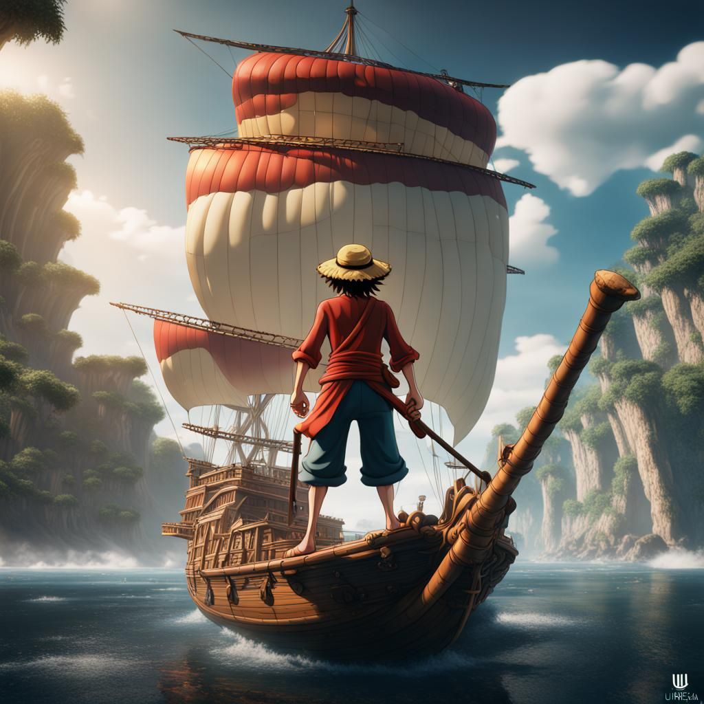 Luffy: Detailed Matte Painting in 8k Resolution