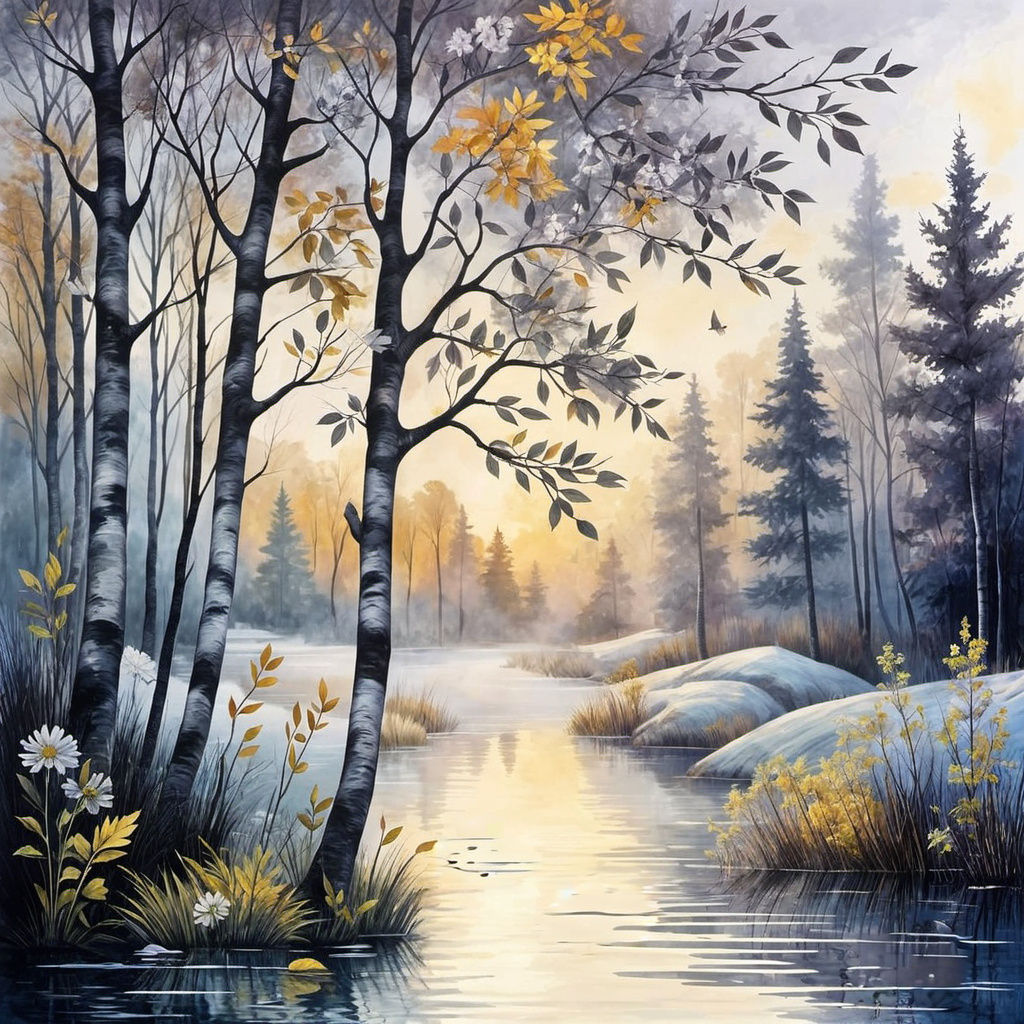 Dawn on a Serene Loonless Lake