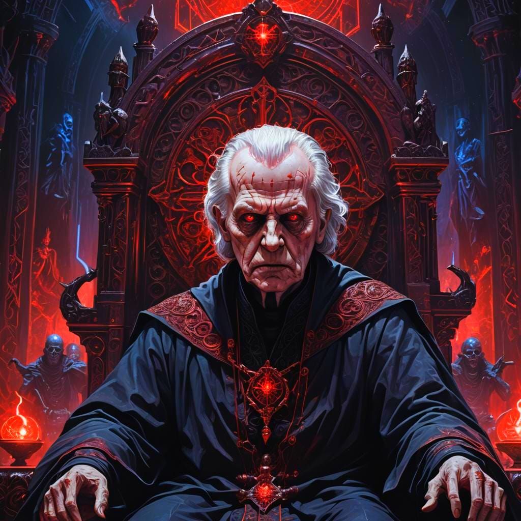 Undead Palpatine in Detailed Matte Painting Style