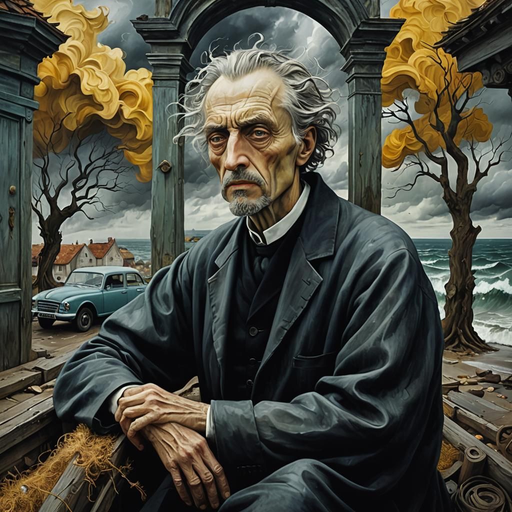 Gothic Fantasy Windstorm in Surreal Style