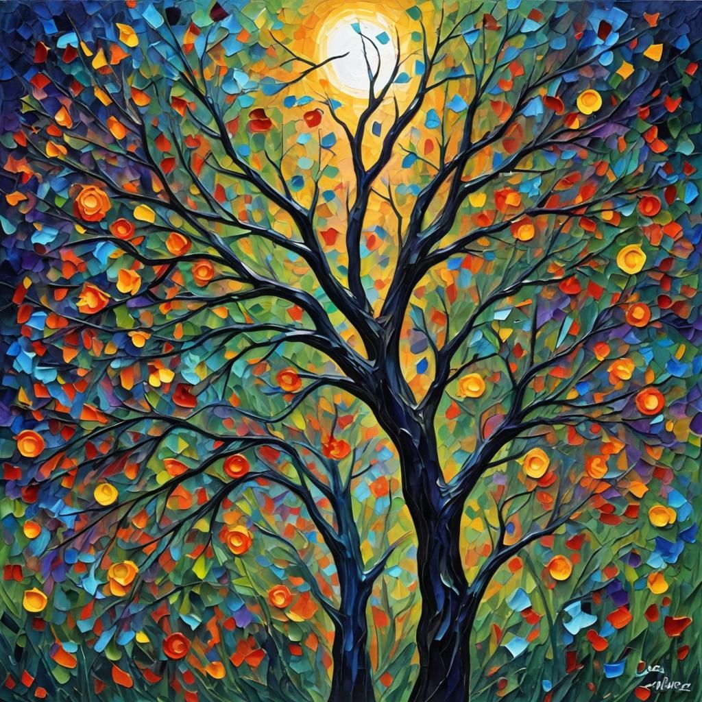 Expressionist Oil Painting: Darkness in the Light