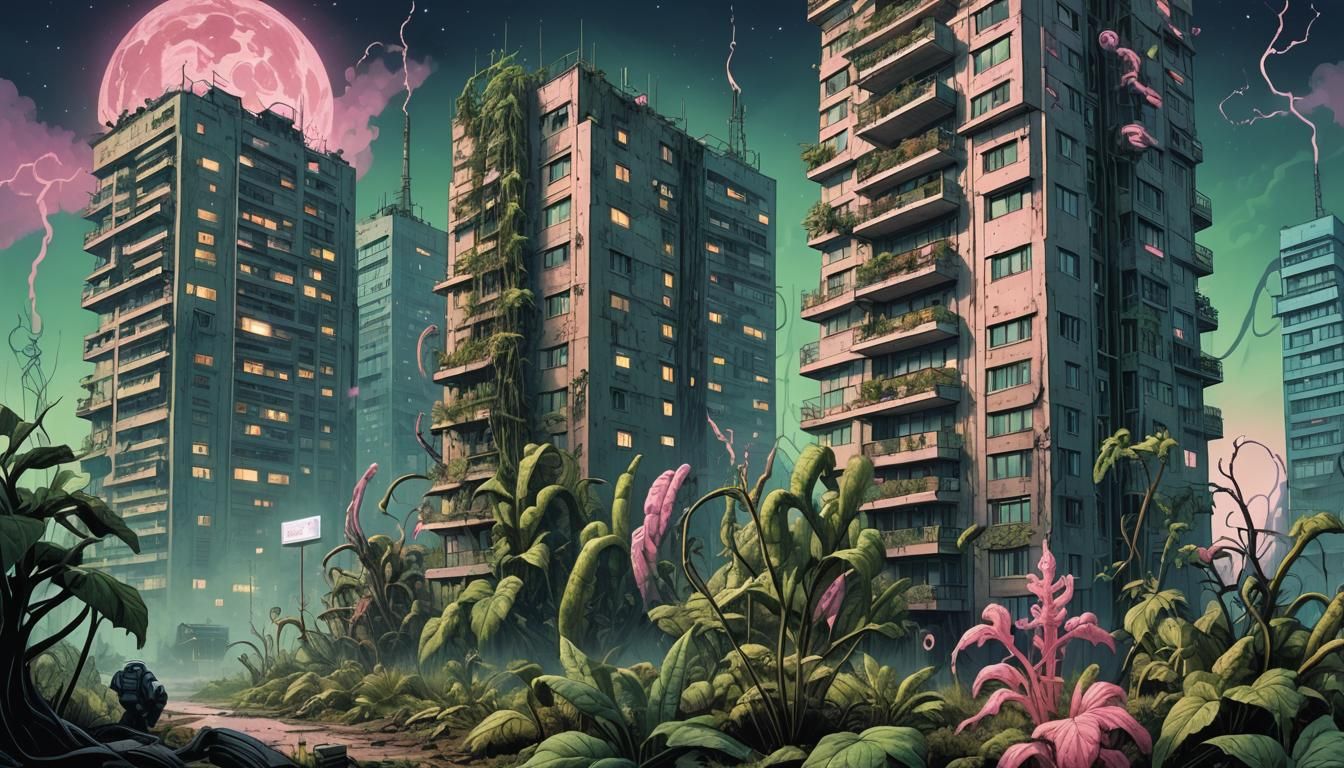 Cydonia Mars Centipedes in Polish Comic Style