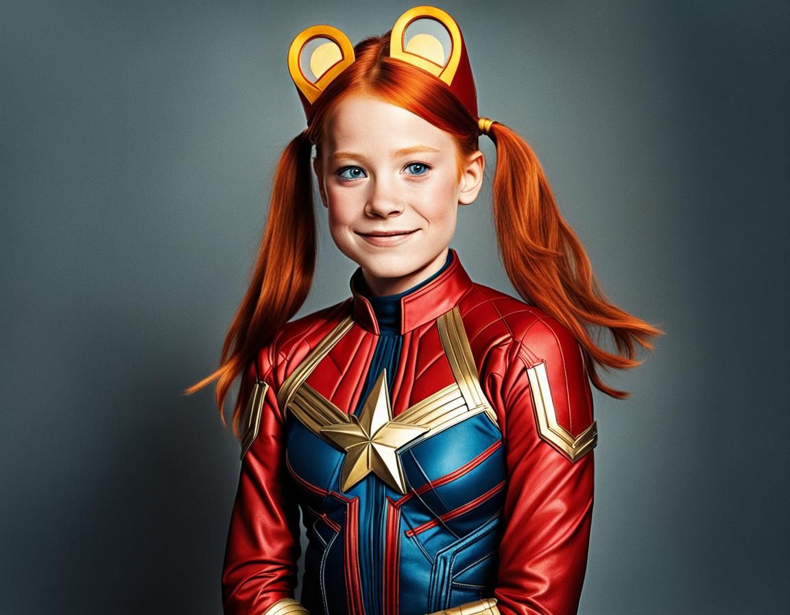Pippi Longstocking as Captain Marvel