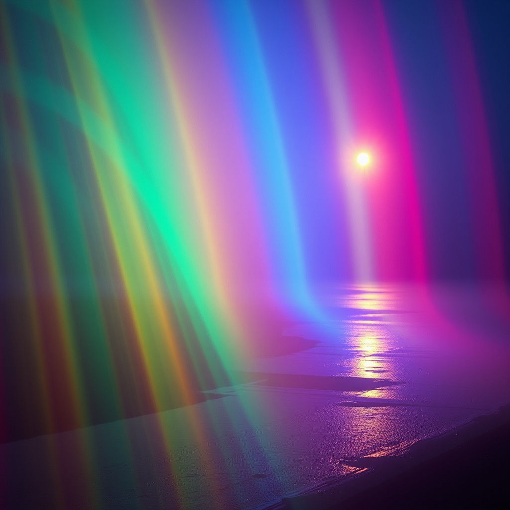 Hyperrealistic Rainbow Hues in Cinematic Lighting