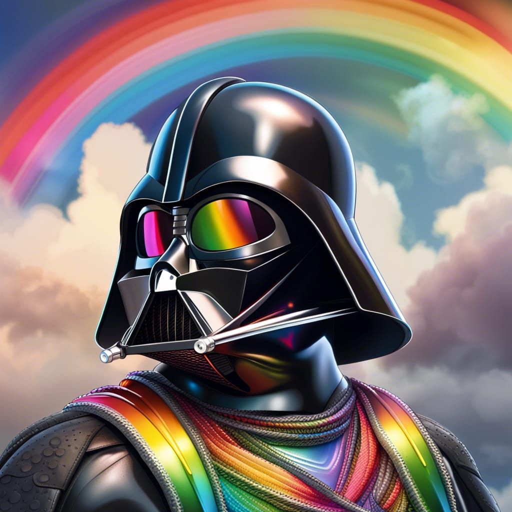 Darth Vader in Rainbow Armor Portrait