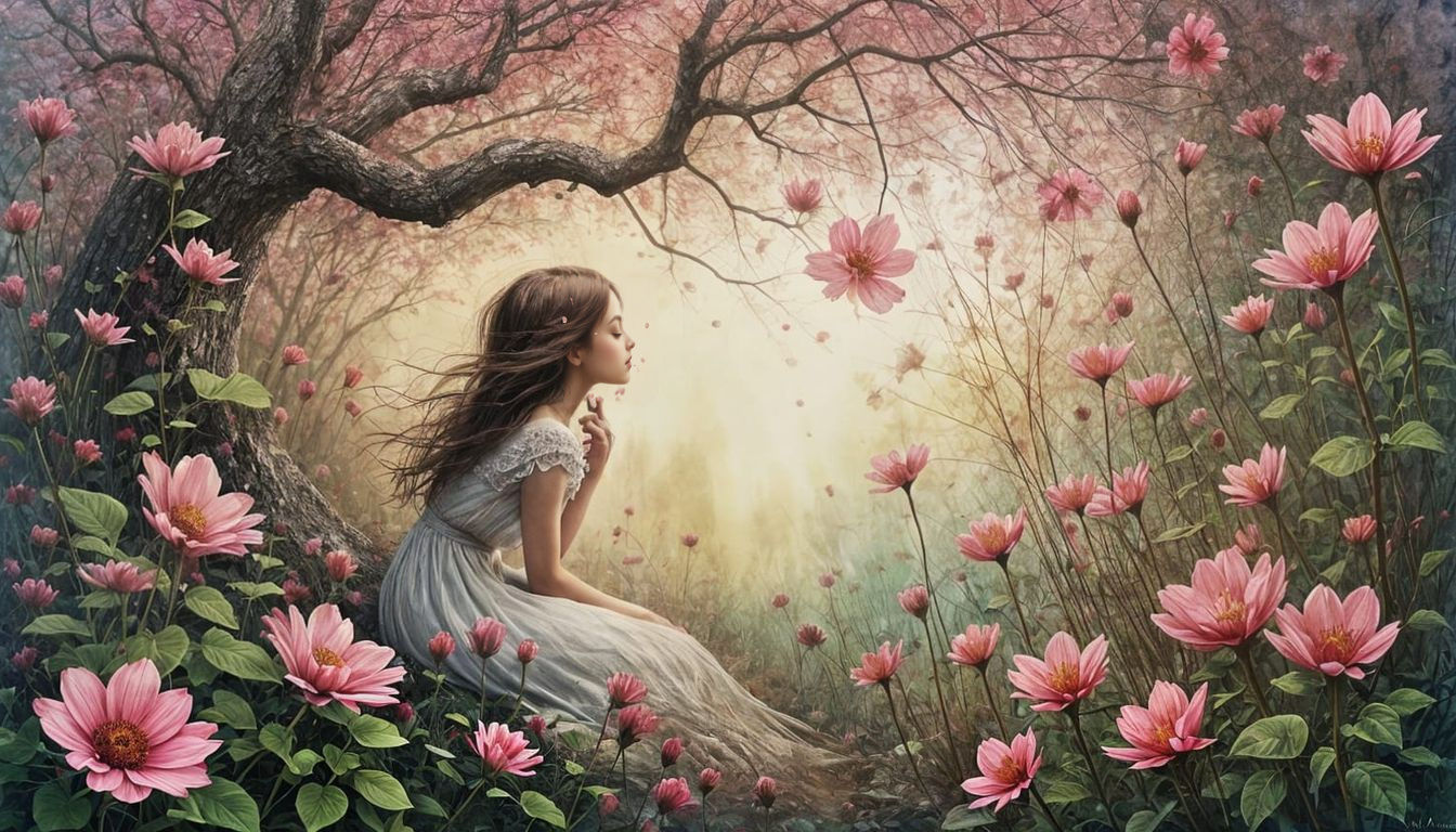 Petal Whispers: Silent Goodbyes in Infinite Circles