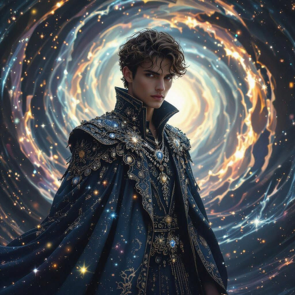 Celestial Being in Gown of Moonlight and Stardust