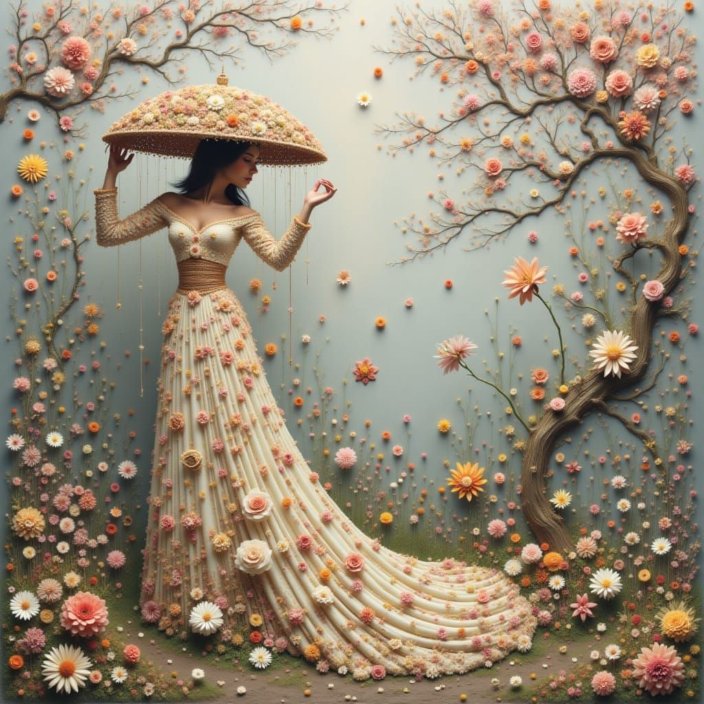 Floral Figure: A Being Made of Flowers