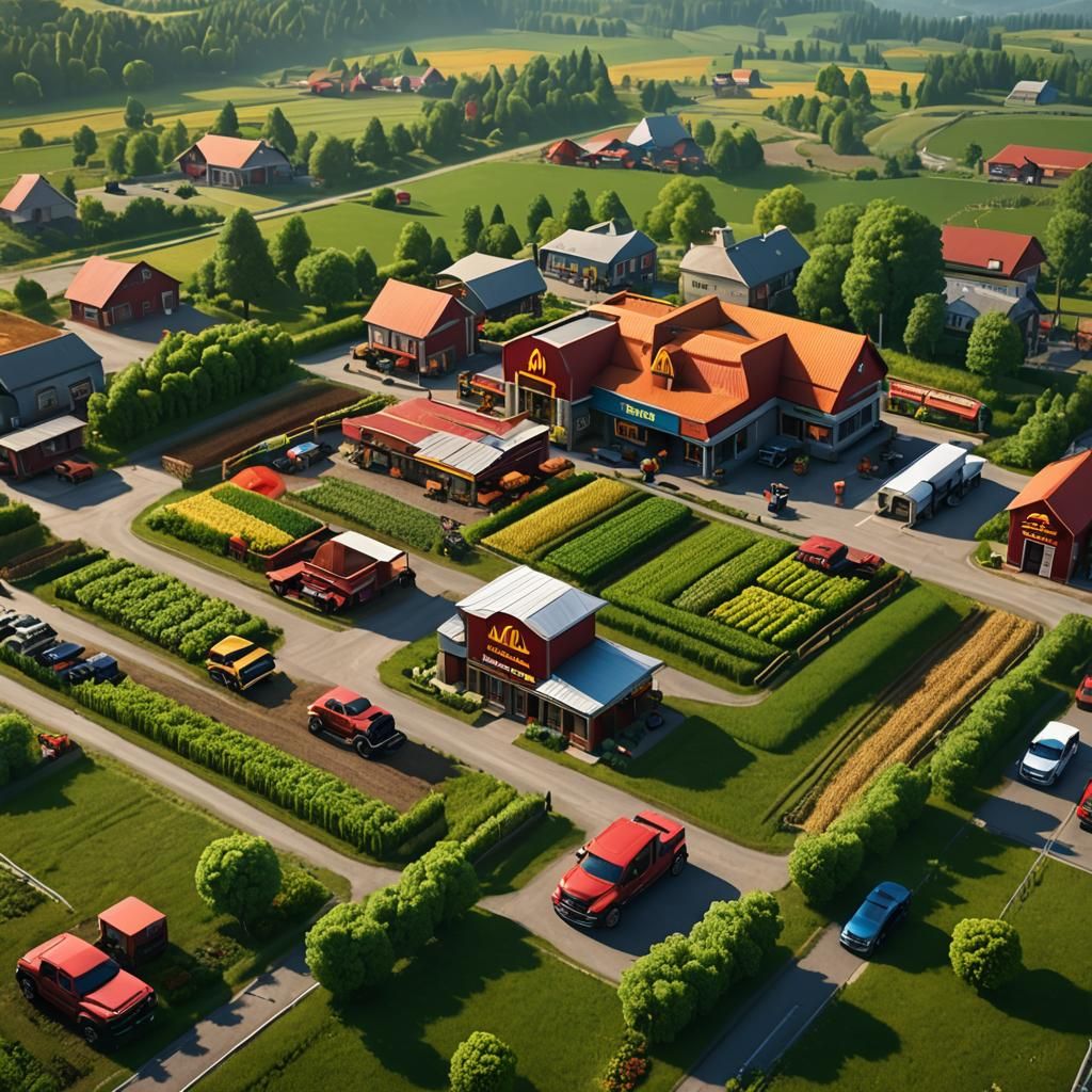 Farming Simulator at McDonald's: Detailed Matte Painting