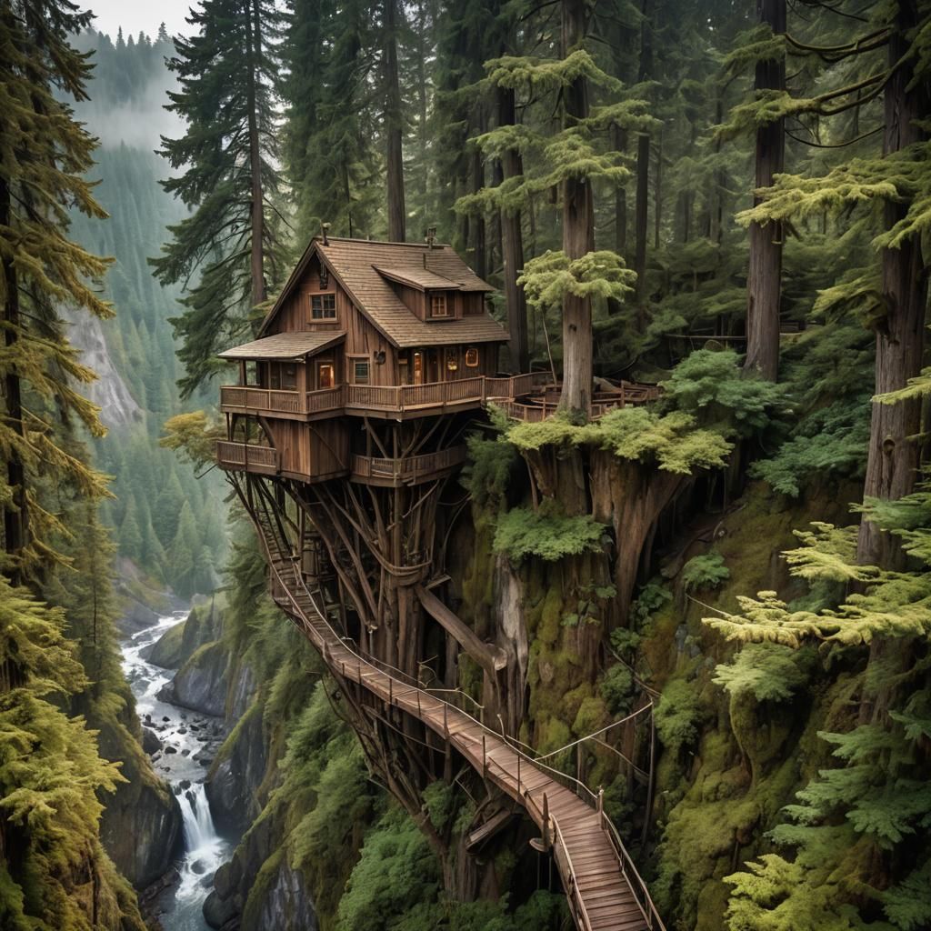 Pacific Northwest Treehouse: A Digital Matte Painting