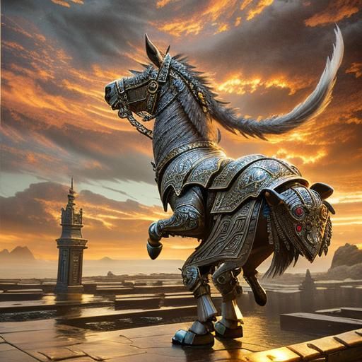 Photorealistic Highlander with Dog in Glen