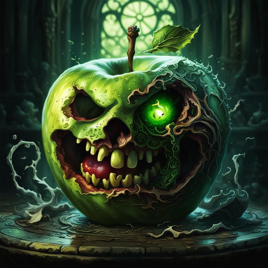 Cursed Apple: Dark Fantasy Concept Art
