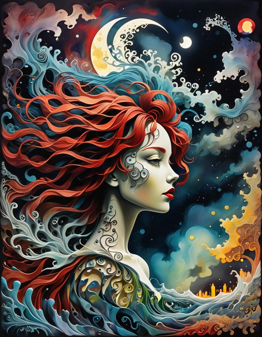 Mixed Media vibe ___ inspired by Robert Stanhope