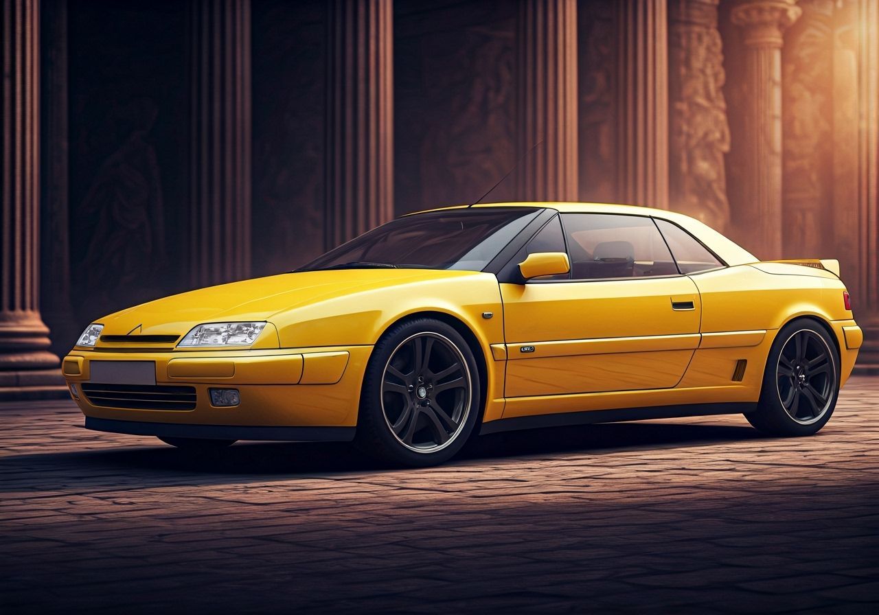 Citroën Xantia Races in Ancient Rome: Digital Art