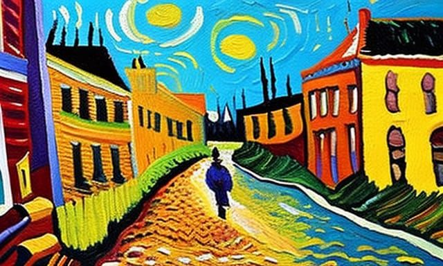 Trainspotting in Neo-Impressionist Oil Painting Style