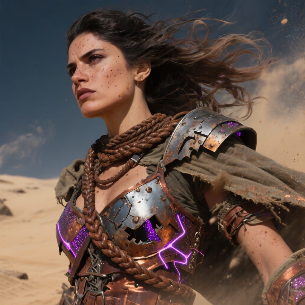 Latina Warrior in Gritty Fantasy Epic Style