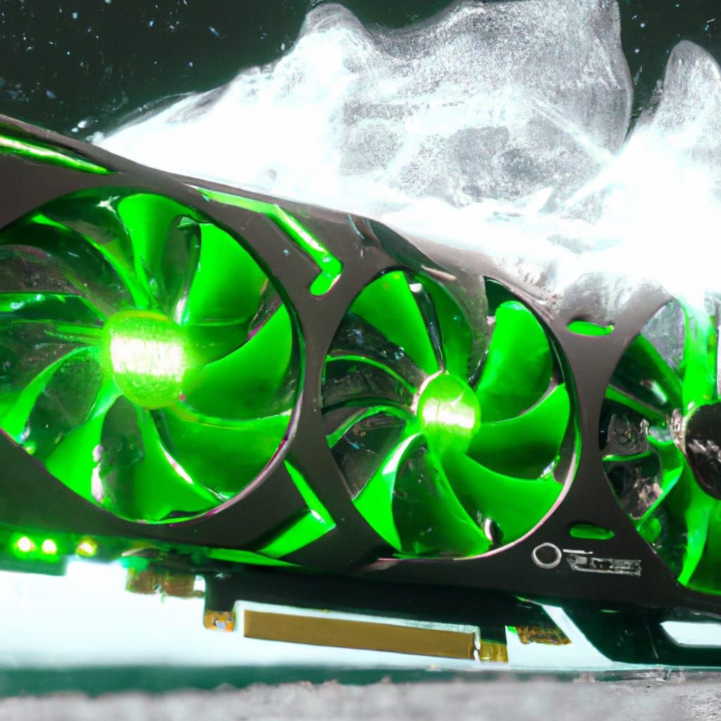 RTX 4090 Graphics Card with Green Lightning