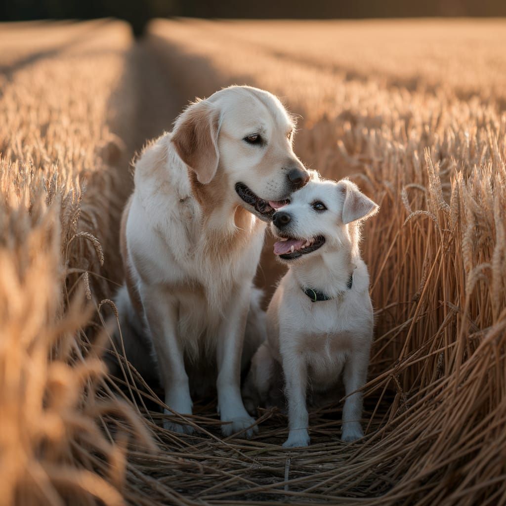 Mutt and Jeff: A Golden Retriever and Terrier Mix Friendship