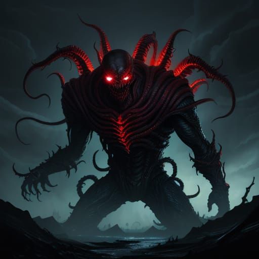 Mind Flayer vs Venom in Dark City Comic Art