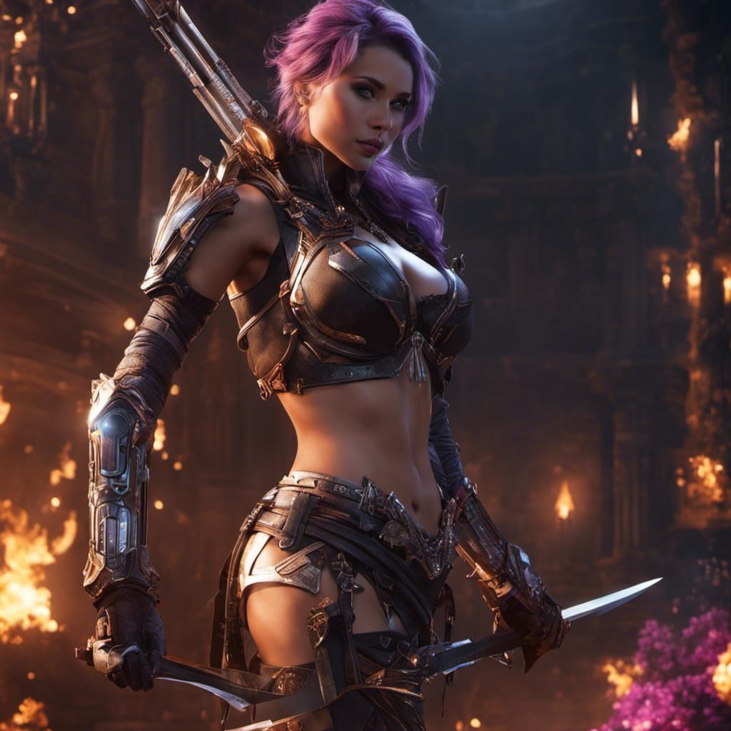 Futuristic Warrior Woman