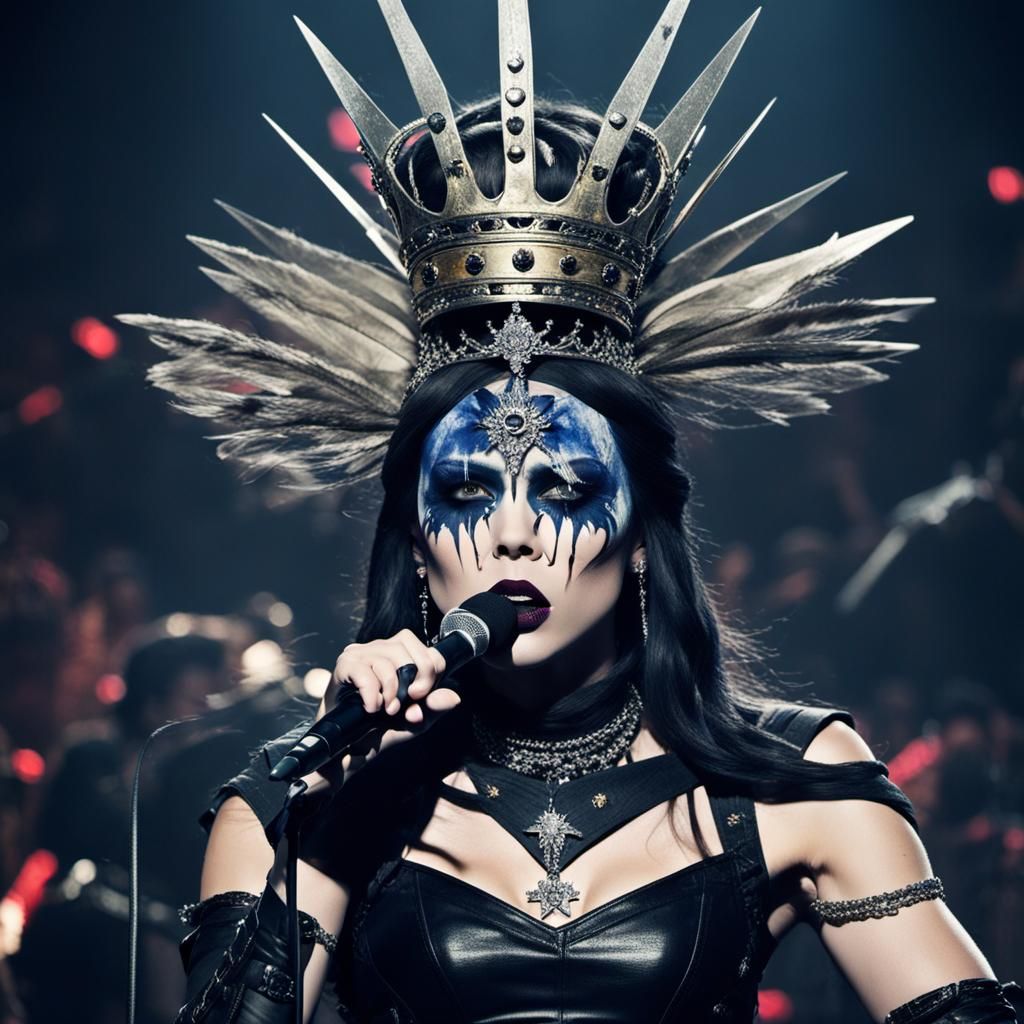 Rock Star Queen Resurrected: Digital Art Portrait