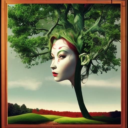 Abstract Tree Woman Generated by AI