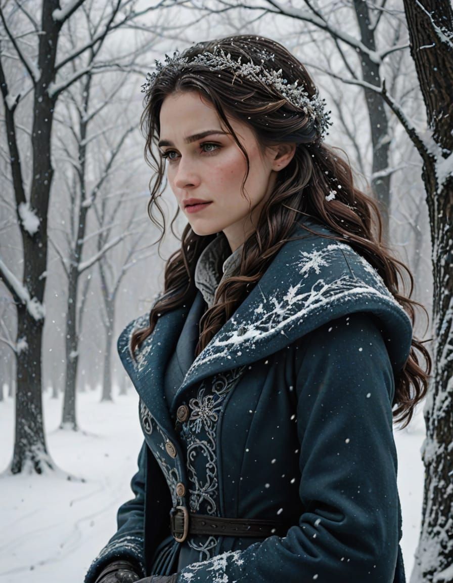 Winter settled in her heart, On the day they had to part. Fo...