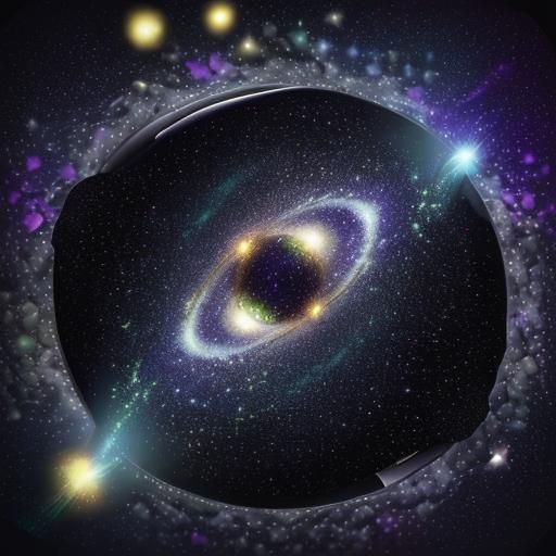 Galactic Hearts: Van Gogh Inspired Abstract Galaxy