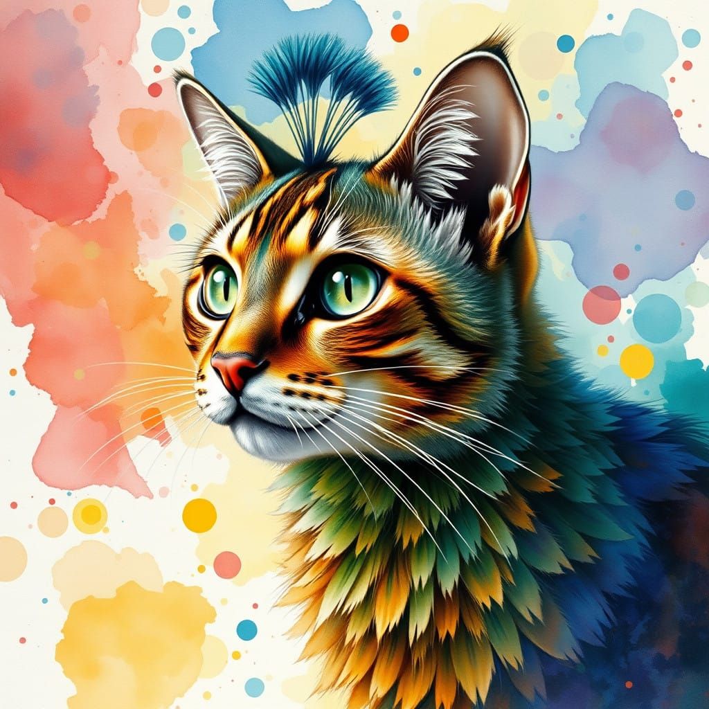 🥈peacock-cat hybrid