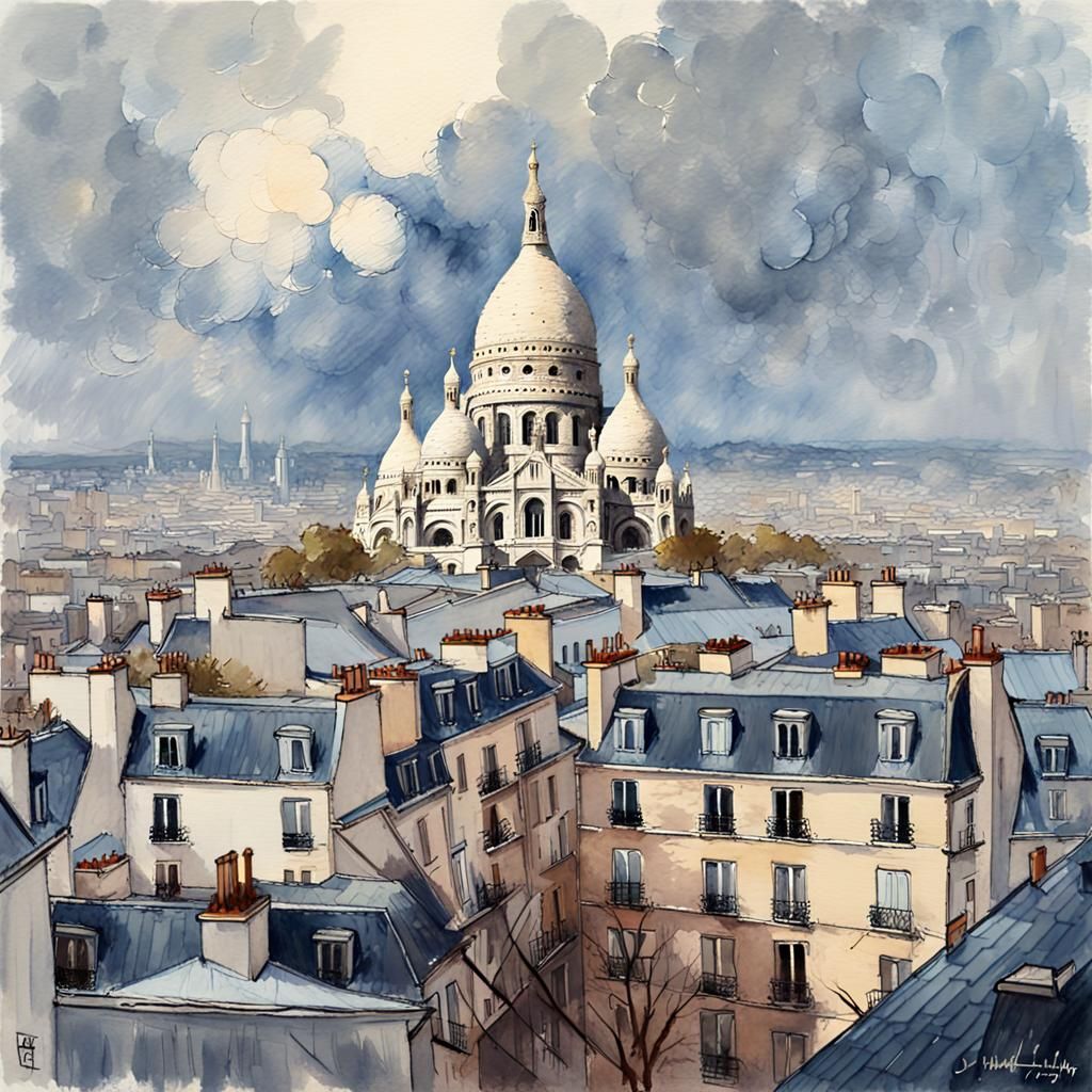 Sacré Cœur de Paris from Montmartre