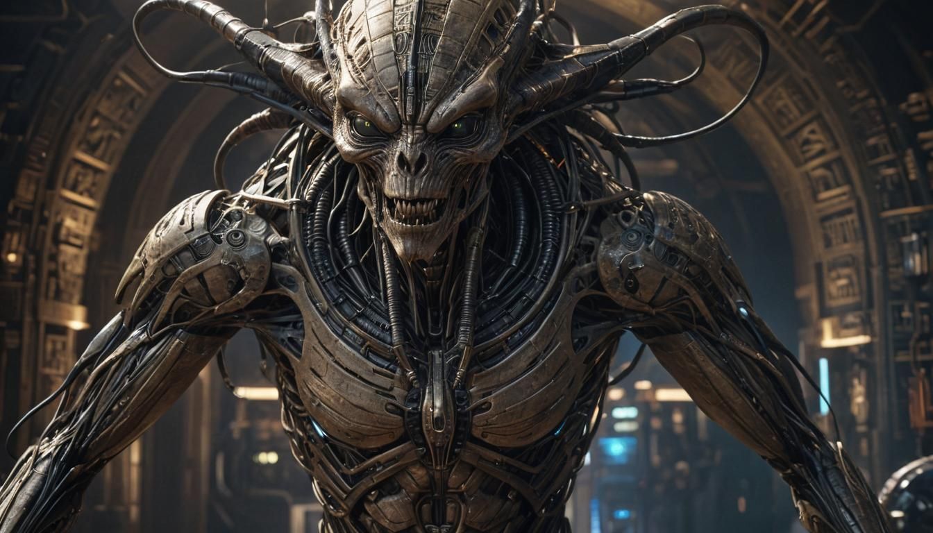 Ancient Egypt: Alien Beast Portrait in Cinematic Style