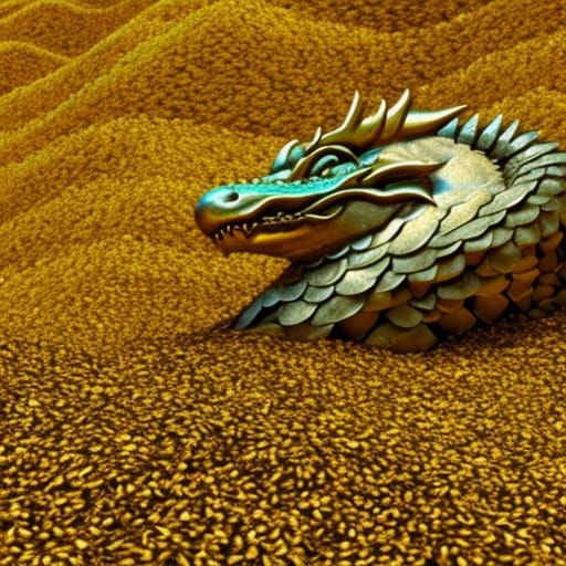 Dragon Guarding its Gold