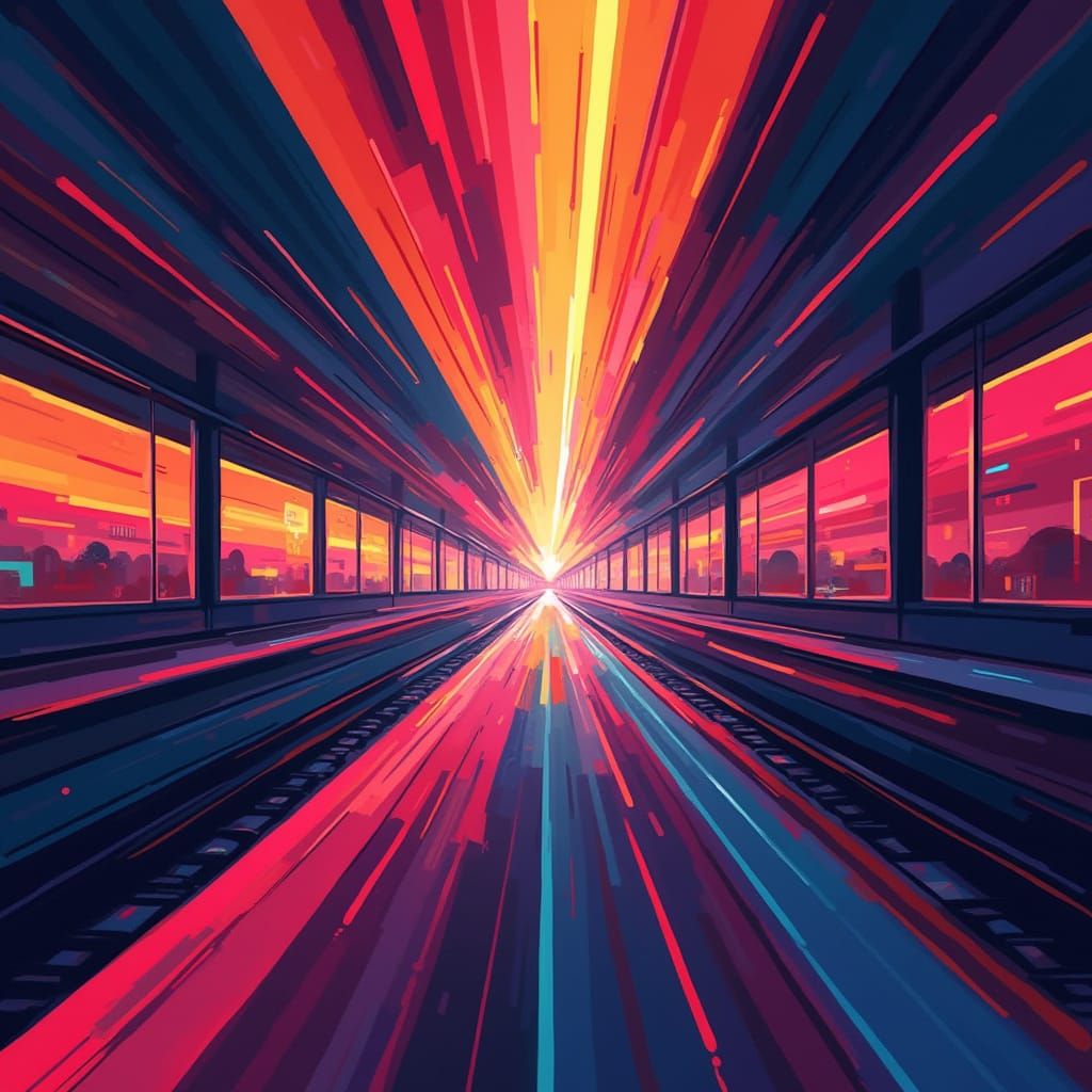 Vibrant YouTube Channel Art With Abstract Geometric Design