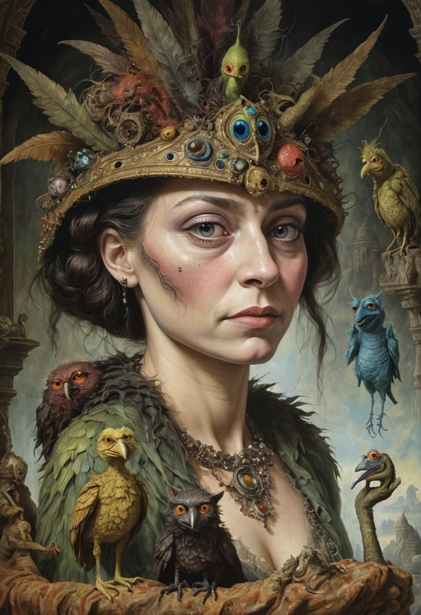 Pippi Longstocking's Surreal Cryptid Wedding Portrait