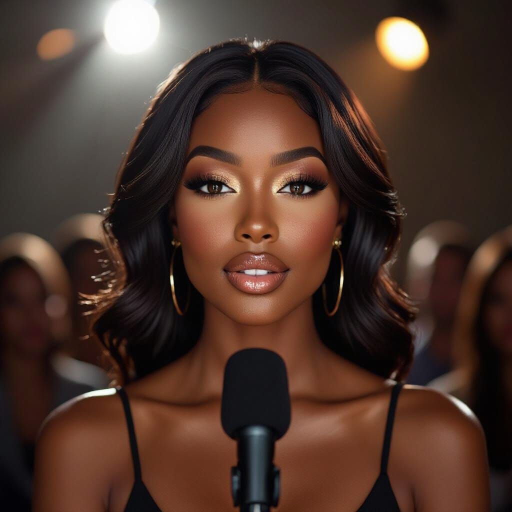 Kaelani Tate Podcast Portrait with Cinematic Lighting