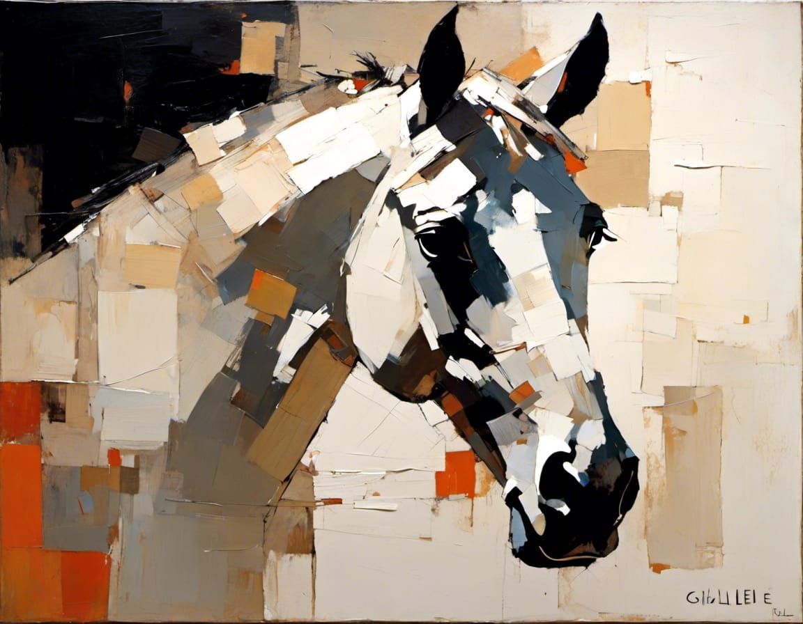 Chiaroscuro Portrait of Horse and Boy