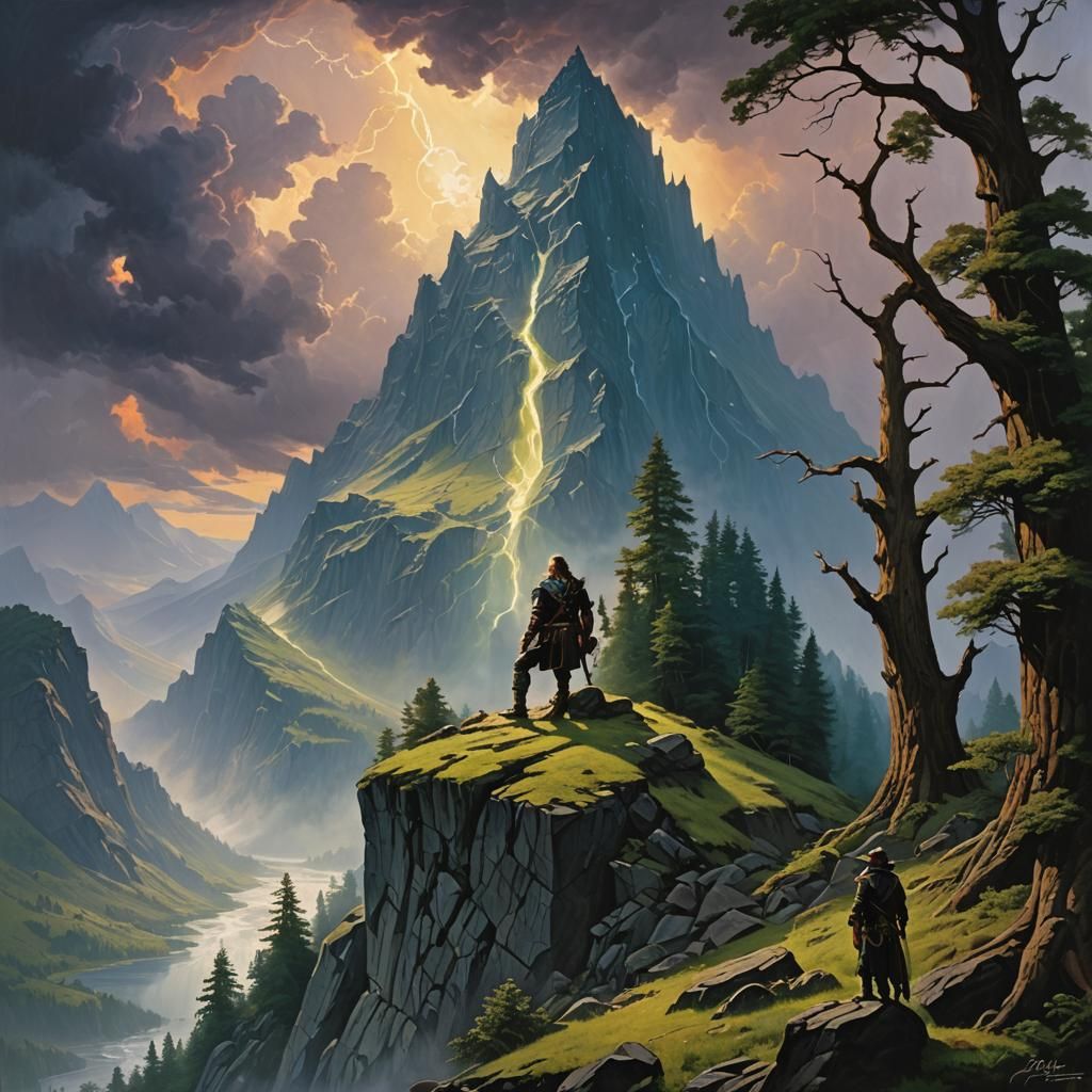 Ineluki Storm King Portrait in Oils