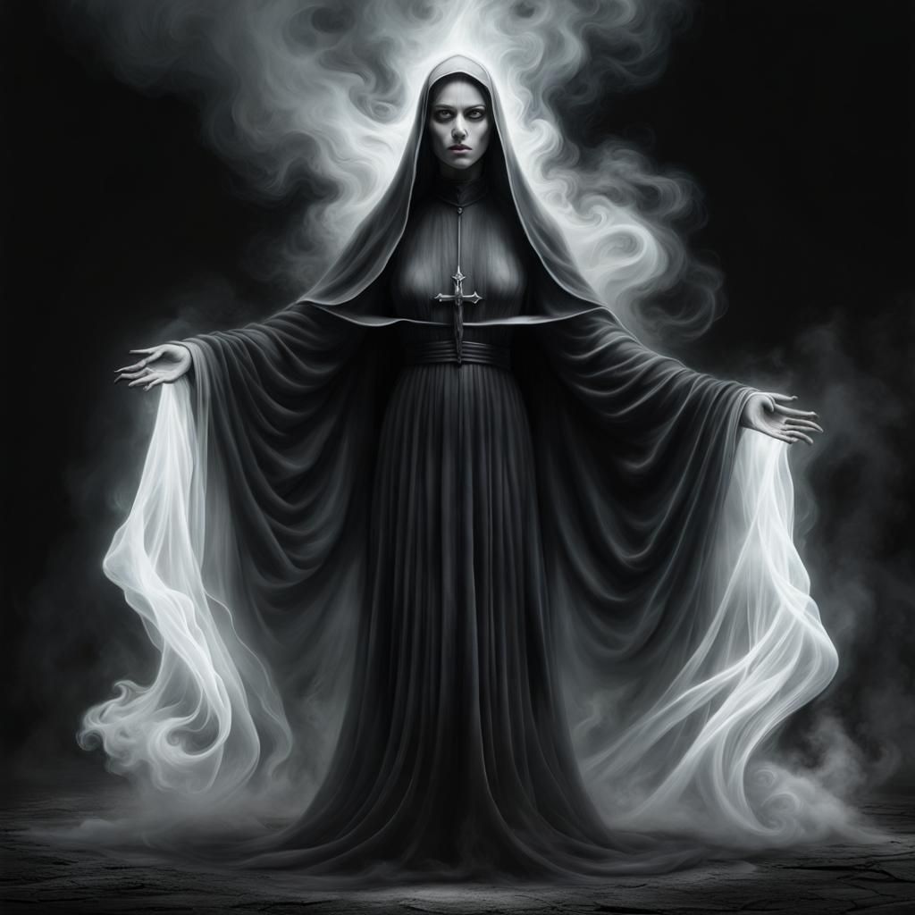 Black Clad Ghost Nun