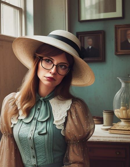 Vintage Glamour Portrait in Soft Focus