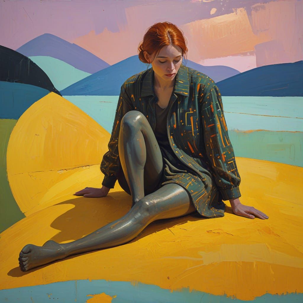 Vibrant Murals in Cozy Room: Figural Painting