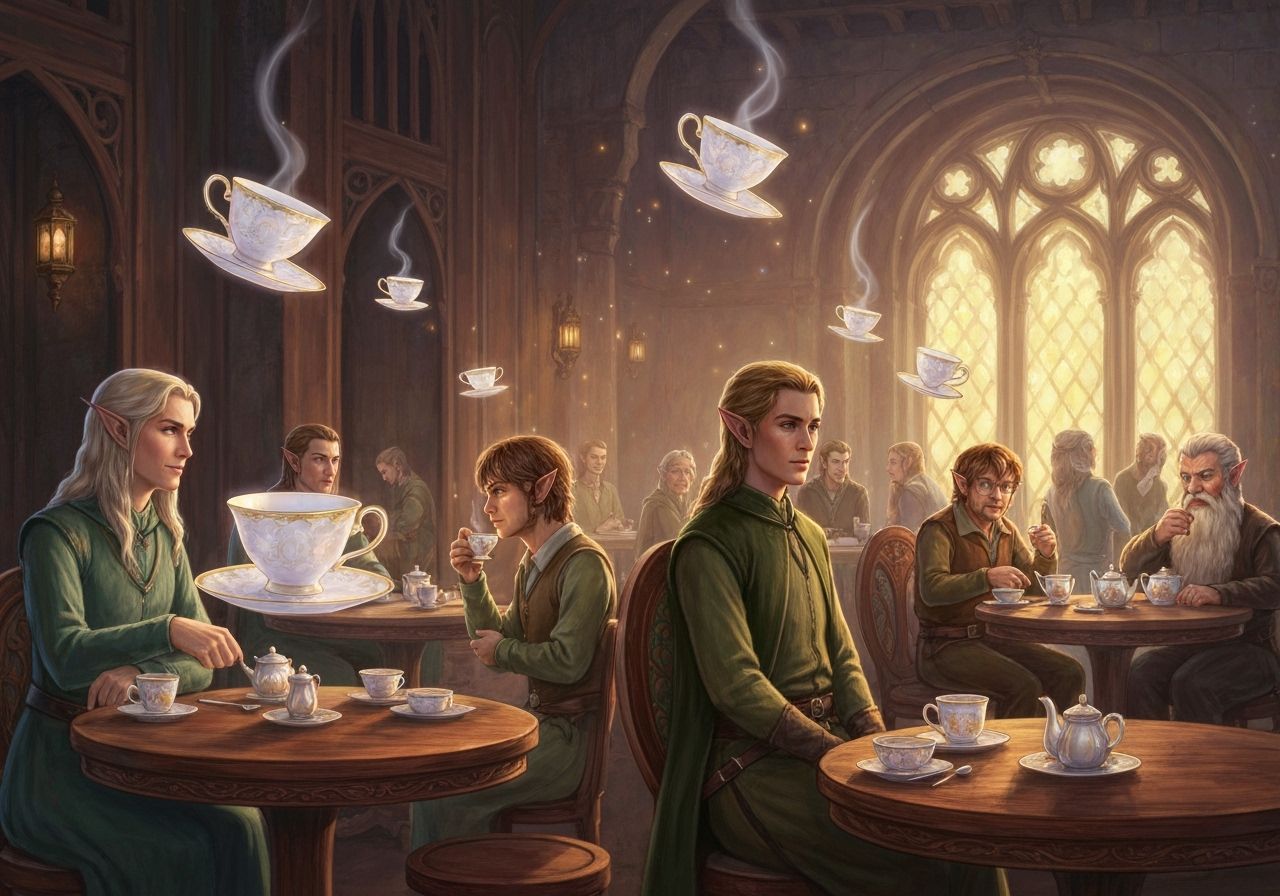 Magical Lothlórien Cafe with Lord of the Rings Characters