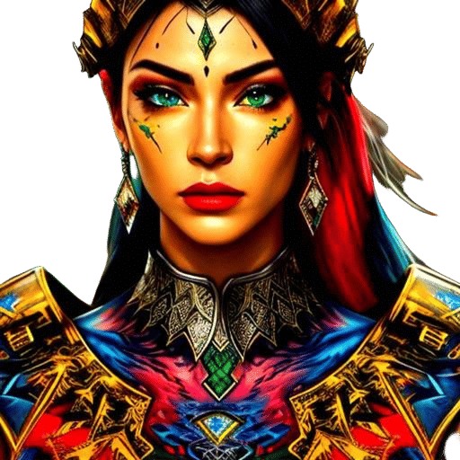 Realistic Portrait with Vibrant Color Palette