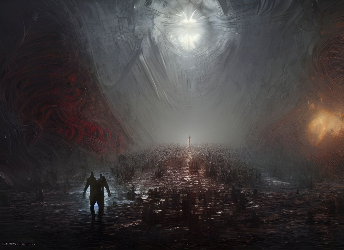 Human Invasion: Hyperdetailed Eldritch Renaissance Vision